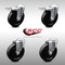 Service Caster 5 Inch SS Soft Rubber Swivel Bolt Hole Caster Set with 2 Total Lock Brake SCC SCC-SSBHTTL20S514-SRS-2-S-2 - alternate 1